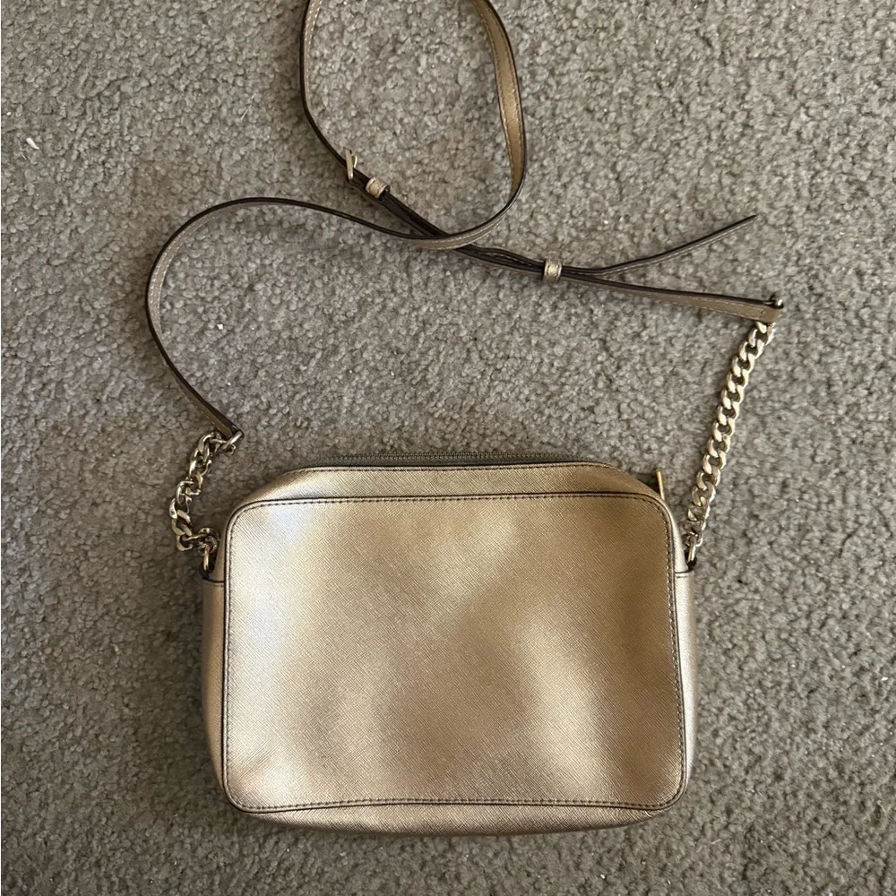 Michael Kors Gold Metallic Crossbody Bag